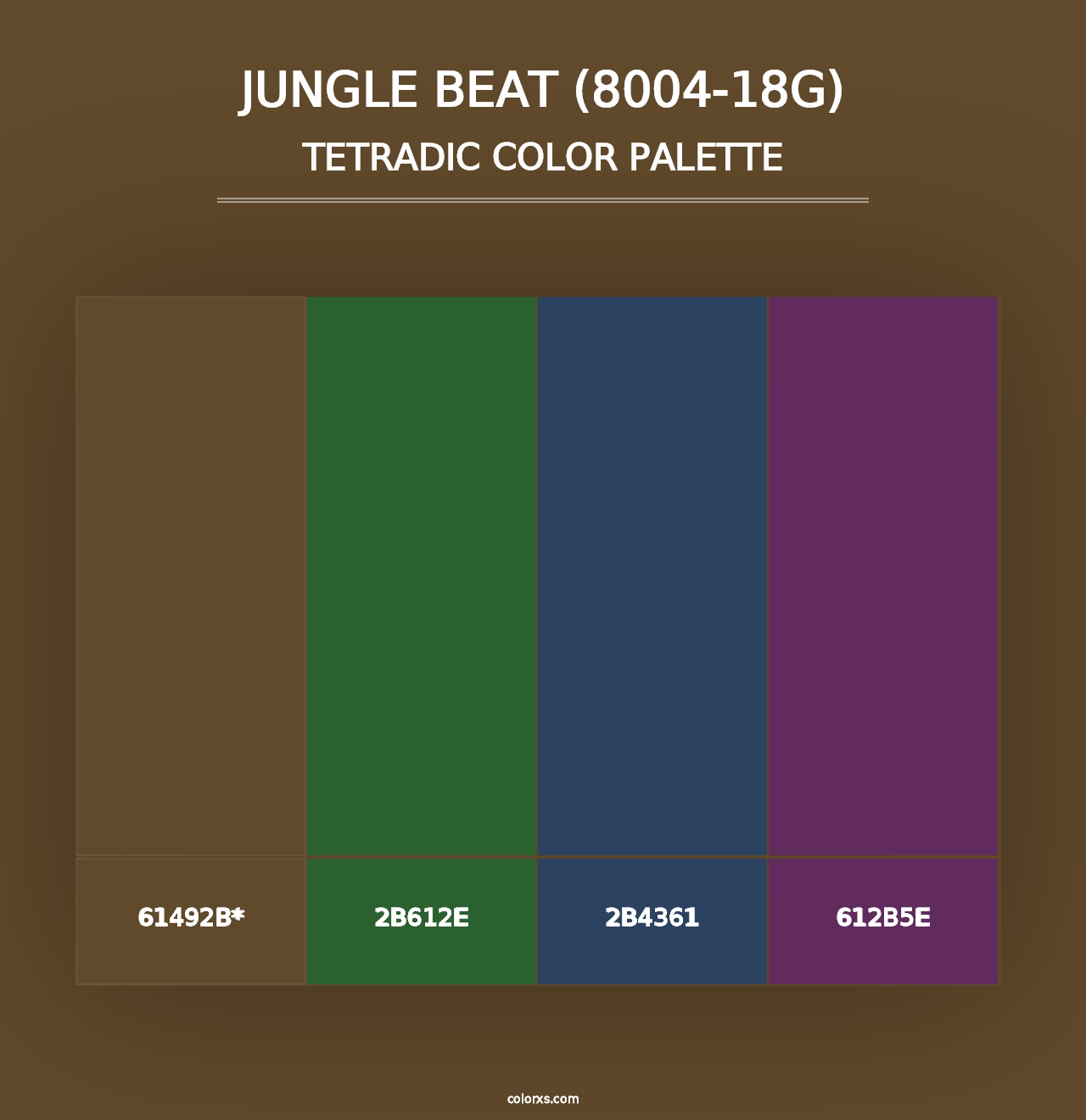 Jungle Beat (8004-18G) - Tetradic Color Palette