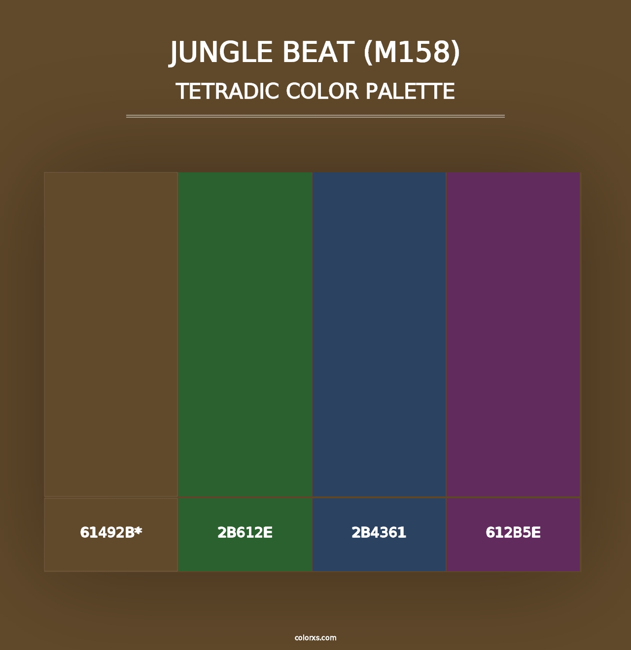 Jungle Beat (M158) - Tetradic Color Palette