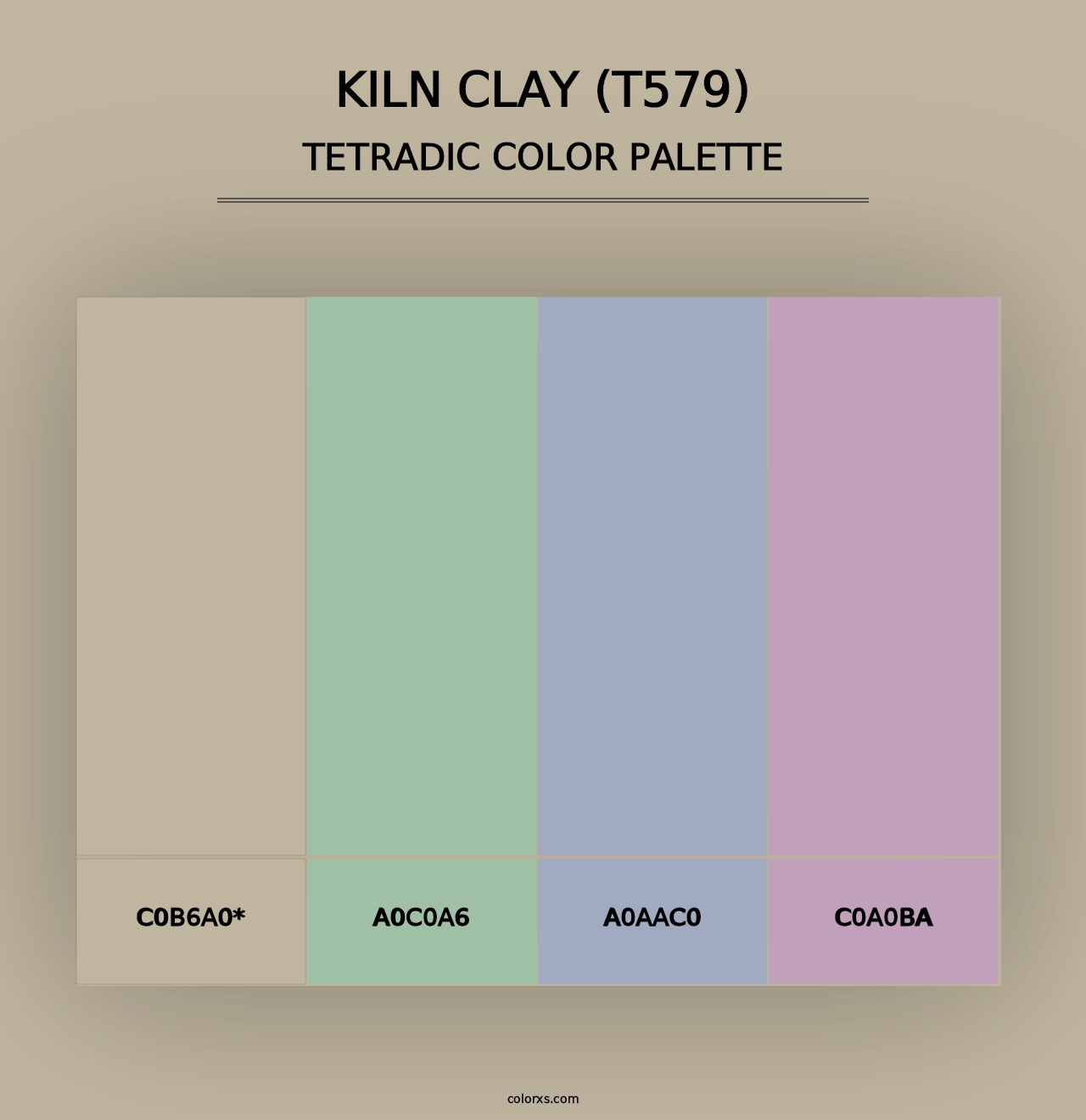 Kiln Clay (T579) - Tetradic Color Palette