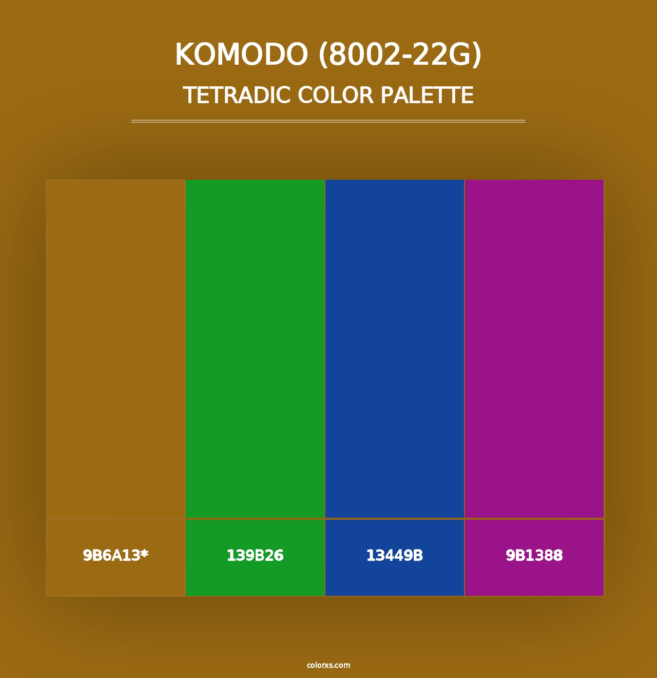 Komodo (8002-22G) - Tetradic Color Palette