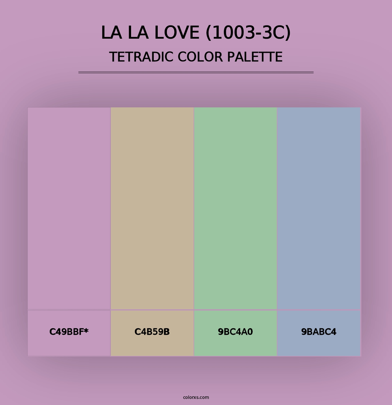 La La Love (1003-3C) - Tetradic Color Palette