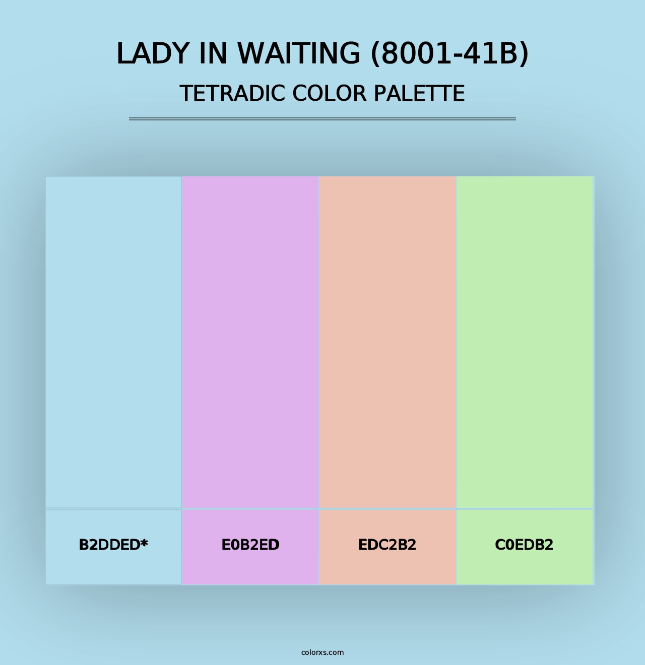 Lady in Waiting (8001-41B) - Tetradic Color Palette