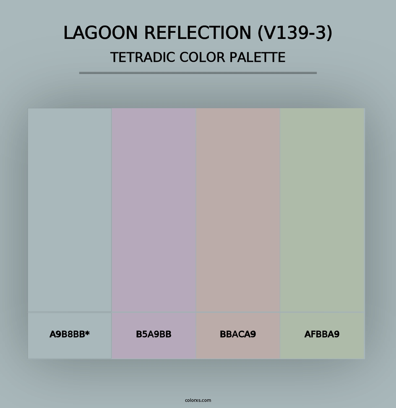 Lagoon Reflection (V139-3) - Tetradic Color Palette