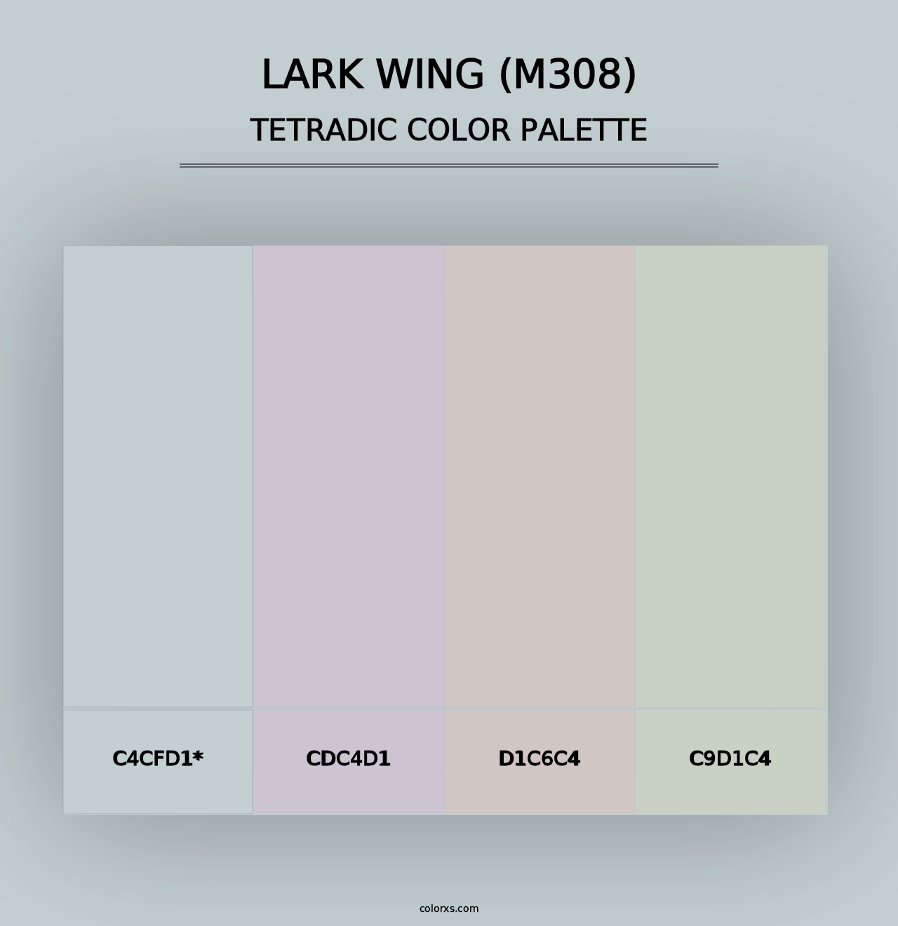 Lark Wing (M308) - Tetradic Color Palette