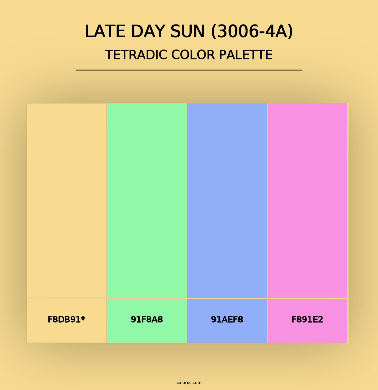 Late Day Sun (3006-4A) - Tetradic Color Palette