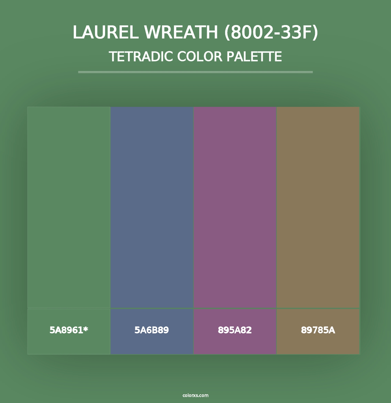 Laurel Wreath (8002-33F) - Tetradic Color Palette