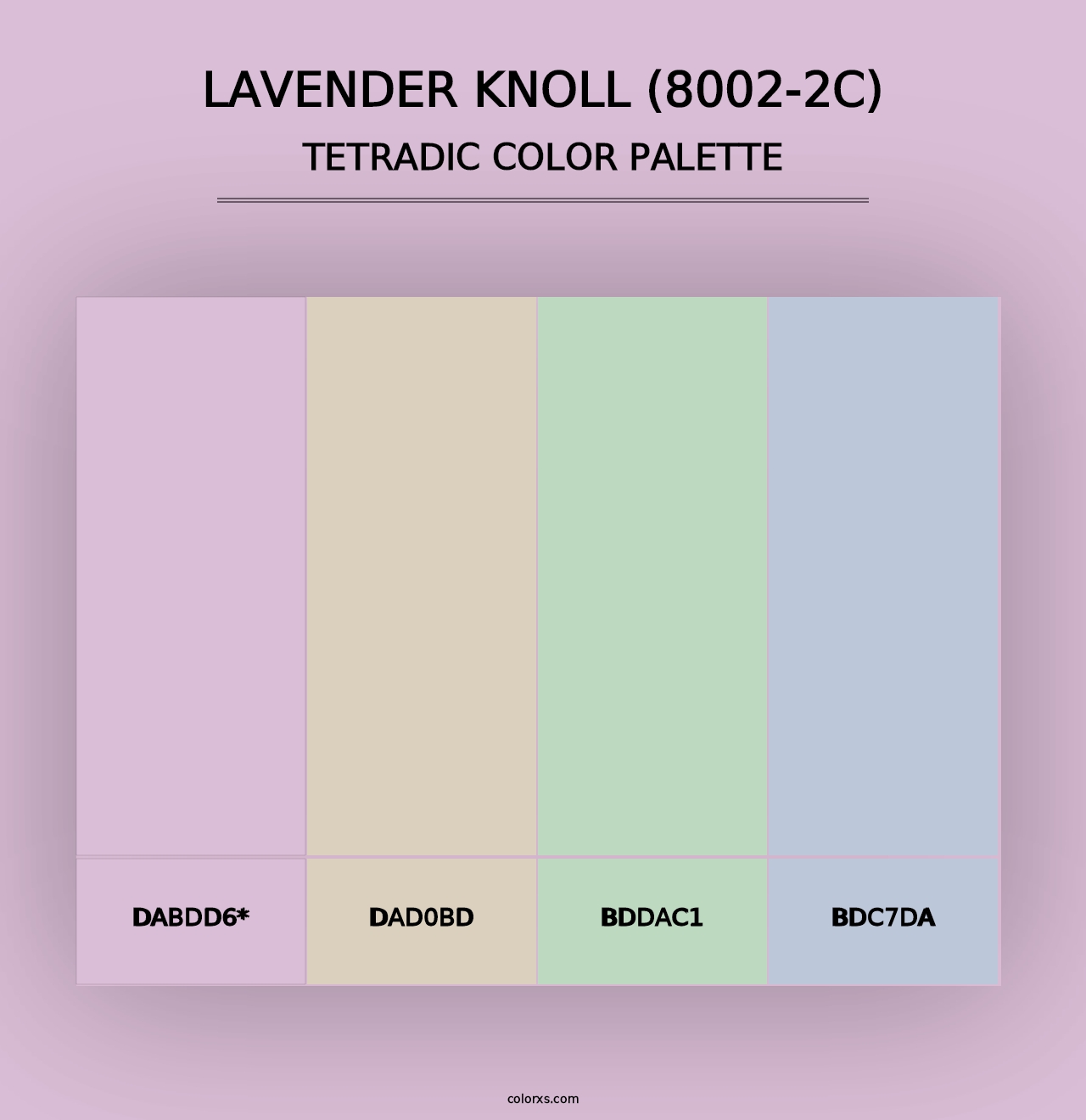 Lavender Knoll (8002-2C) - Tetradic Color Palette