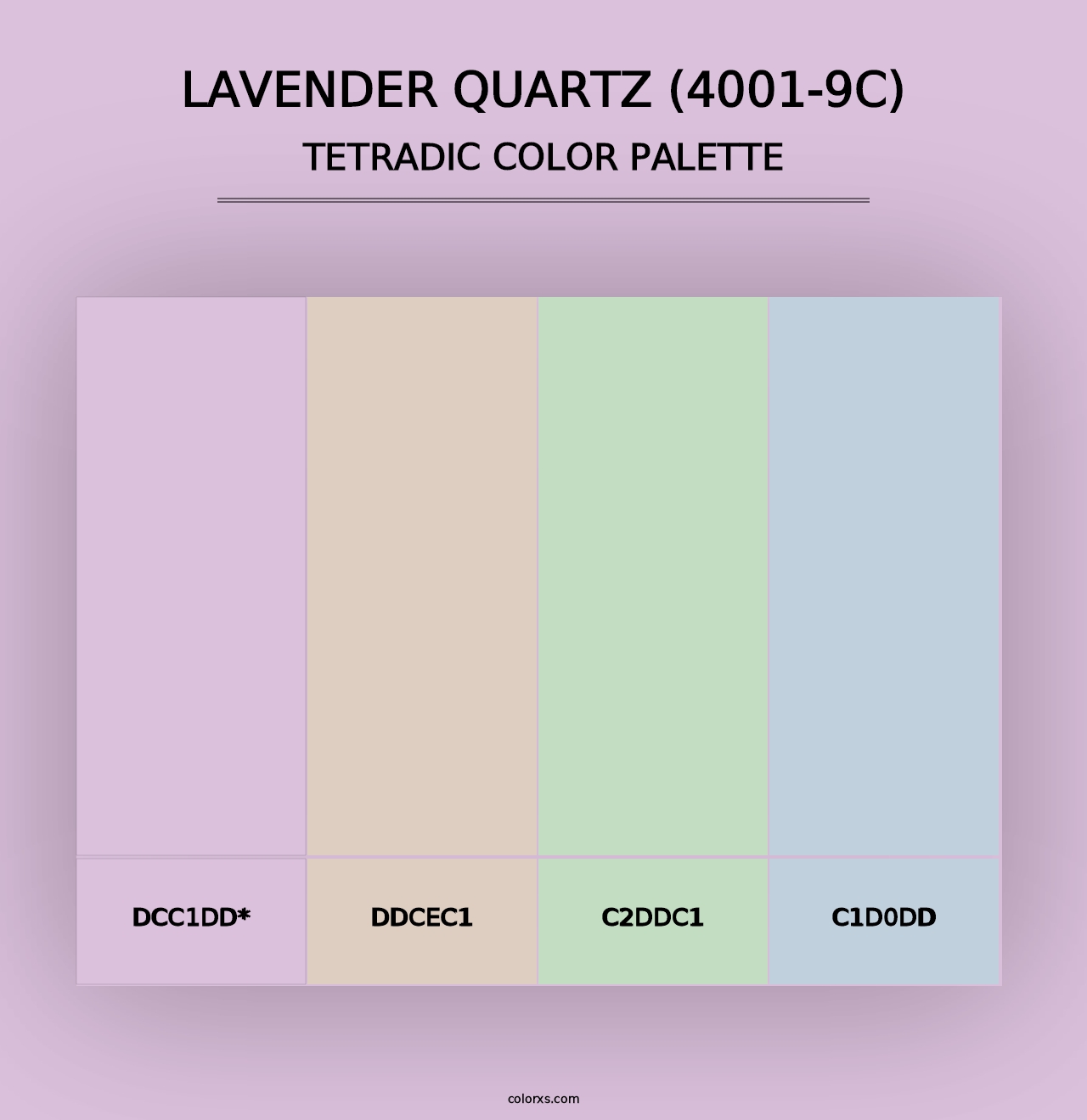 Lavender Quartz (4001-9C) - Tetradic Color Palette