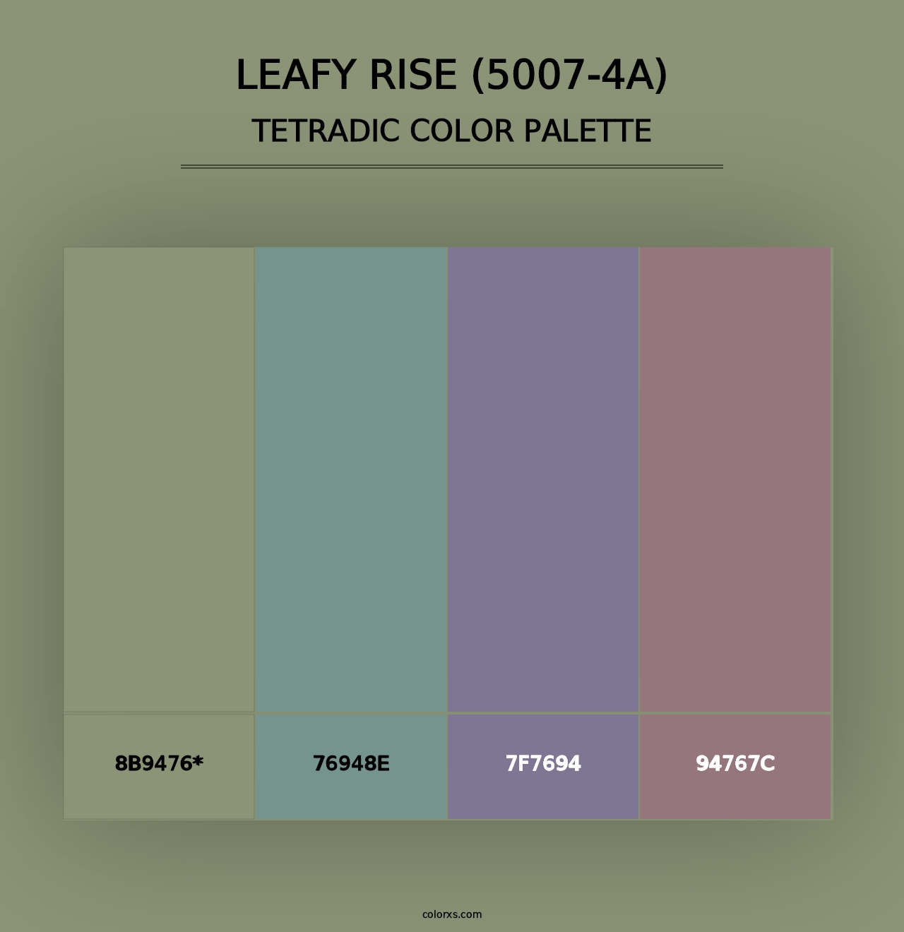 Leafy Rise (5007-4A) - Tetradic Color Palette