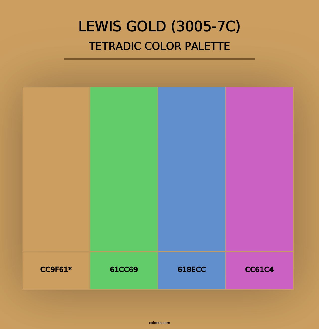 Lewis Gold (3005-7C) - Tetradic Color Palette