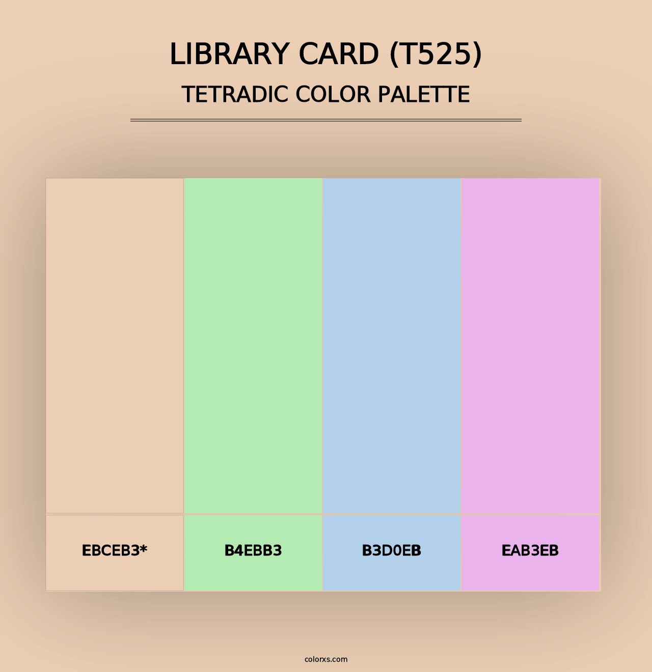 Library Card (T525) - Tetradic Color Palette