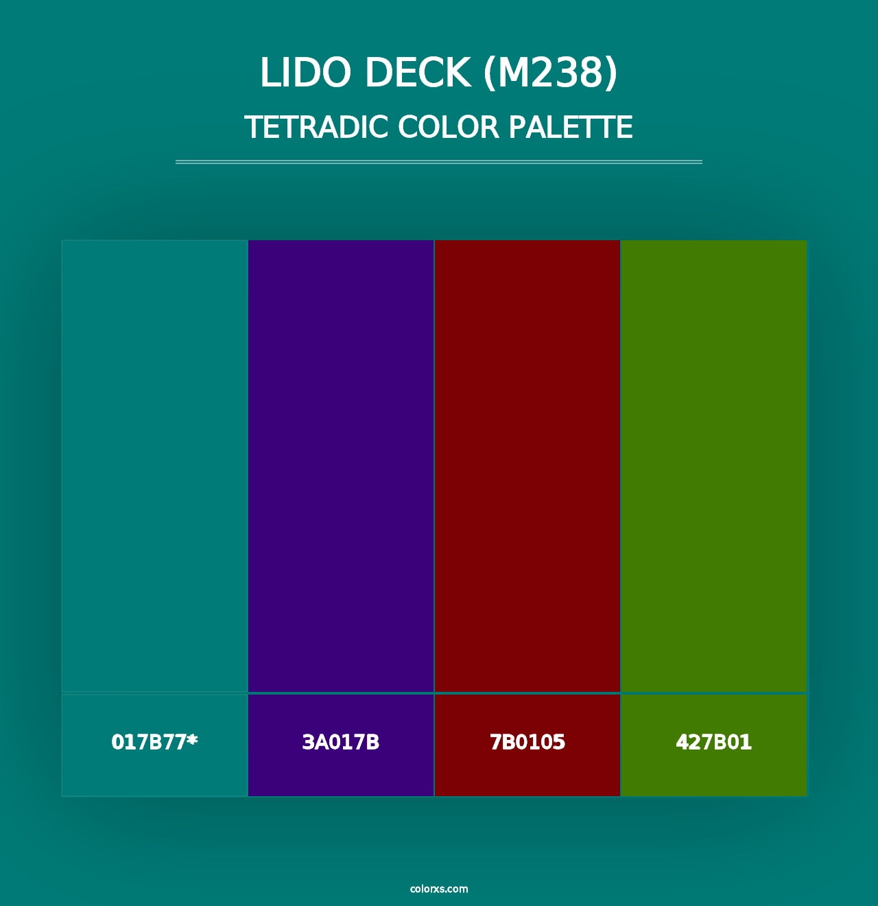 Lido Deck (M238) - Tetradic Color Palette