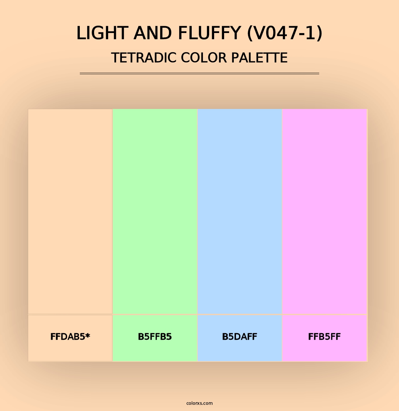 Light and Fluffy (V047-1) - Tetradic Color Palette