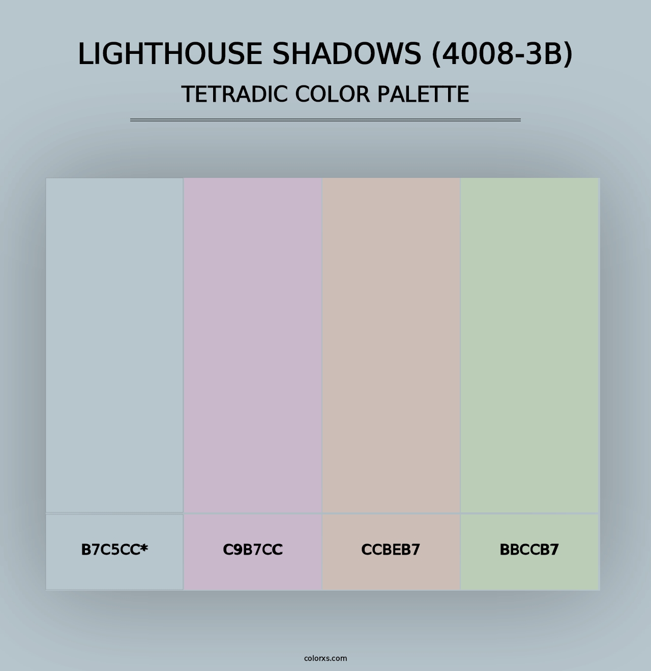 Lighthouse Shadows (4008-3B) - Tetradic Color Palette