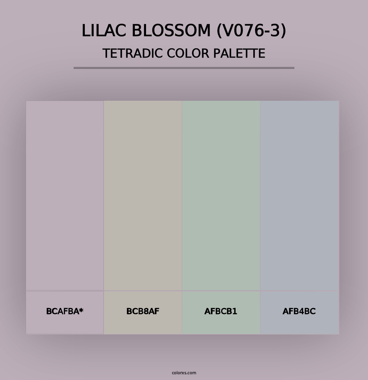 Lilac Blossom (V076-3) - Tetradic Color Palette