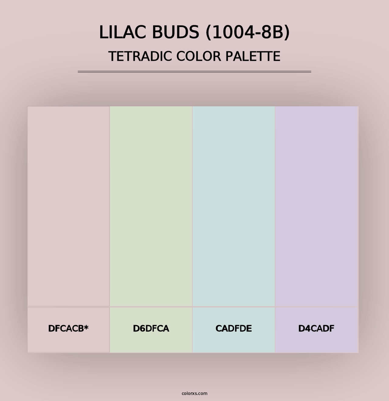 Lilac Buds (1004-8B) - Tetradic Color Palette