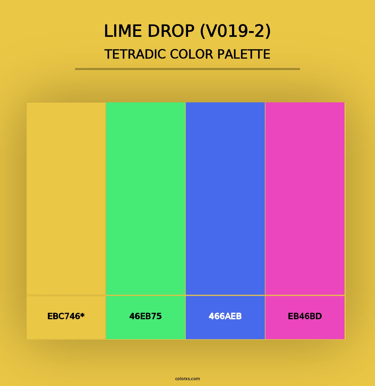 Lime Drop (V019-2) - Tetradic Color Palette