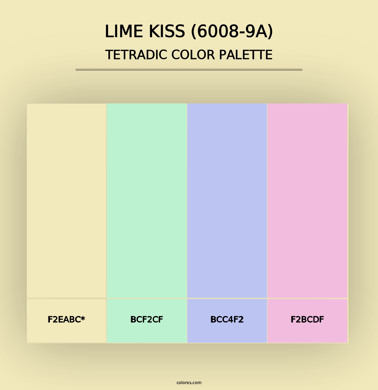 Lime Kiss (6008-9A) - Tetradic Color Palette