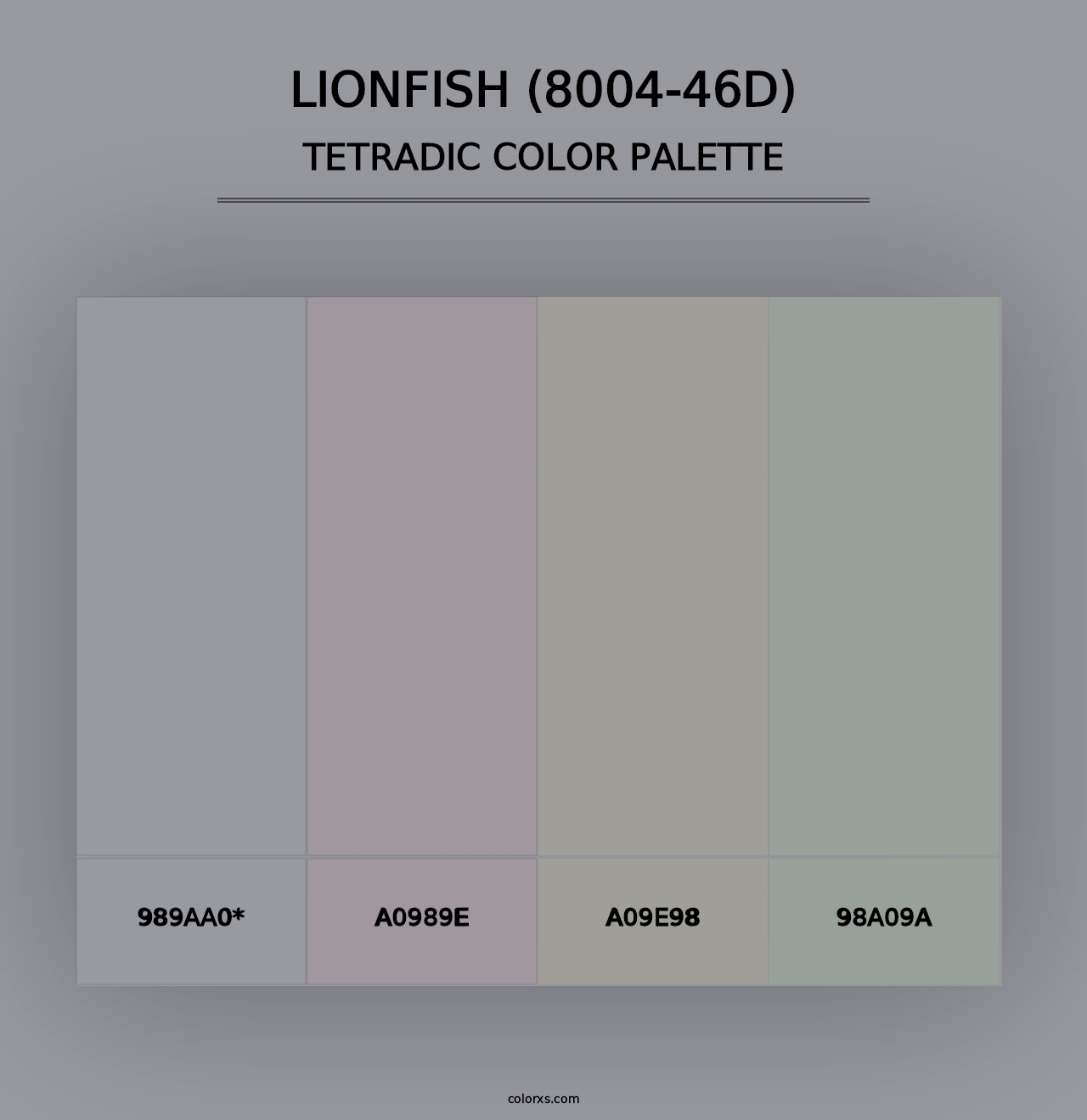 Lionfish (8004-46D) - Tetradic Color Palette