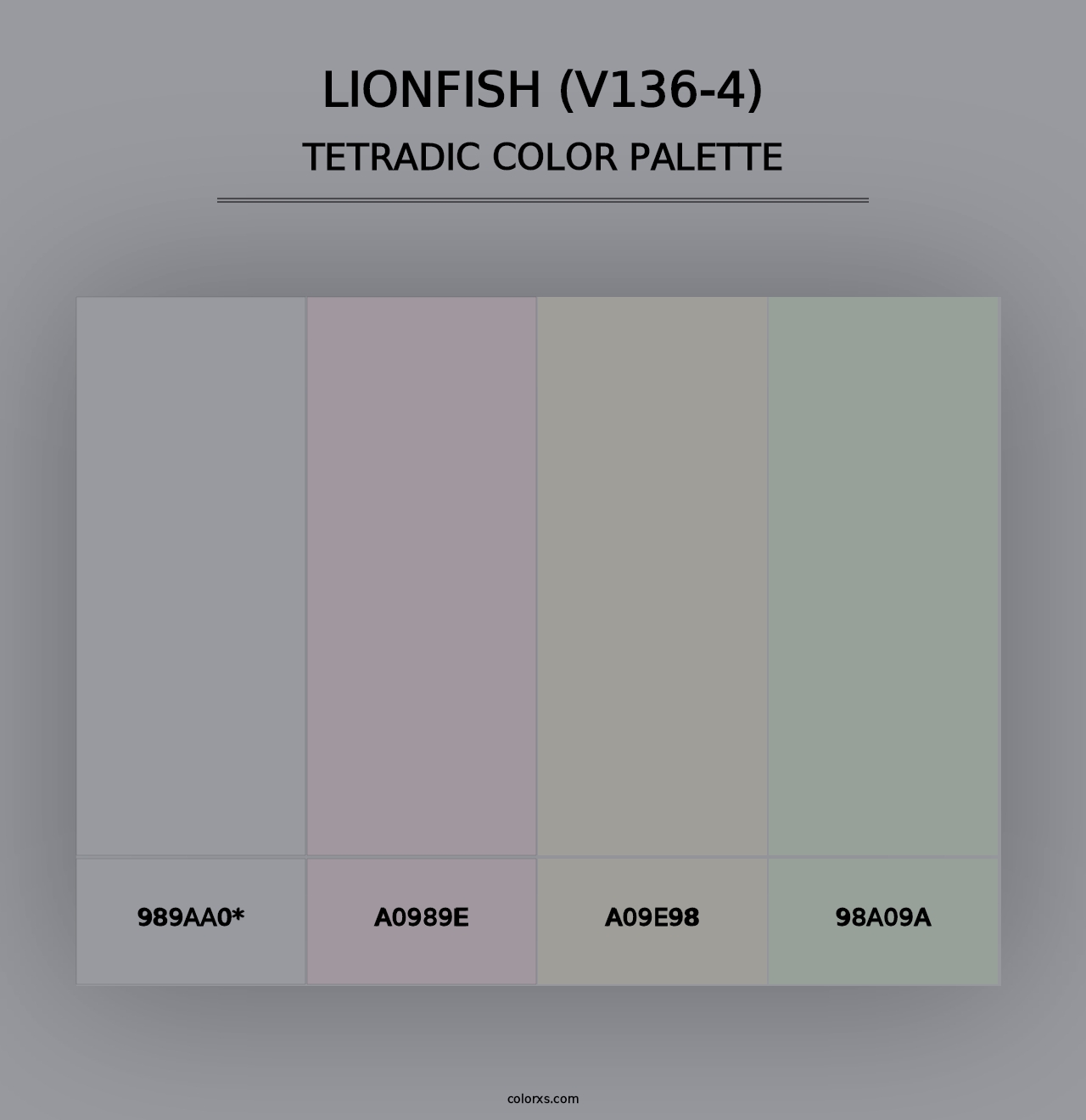 Lionfish (V136-4) - Tetradic Color Palette