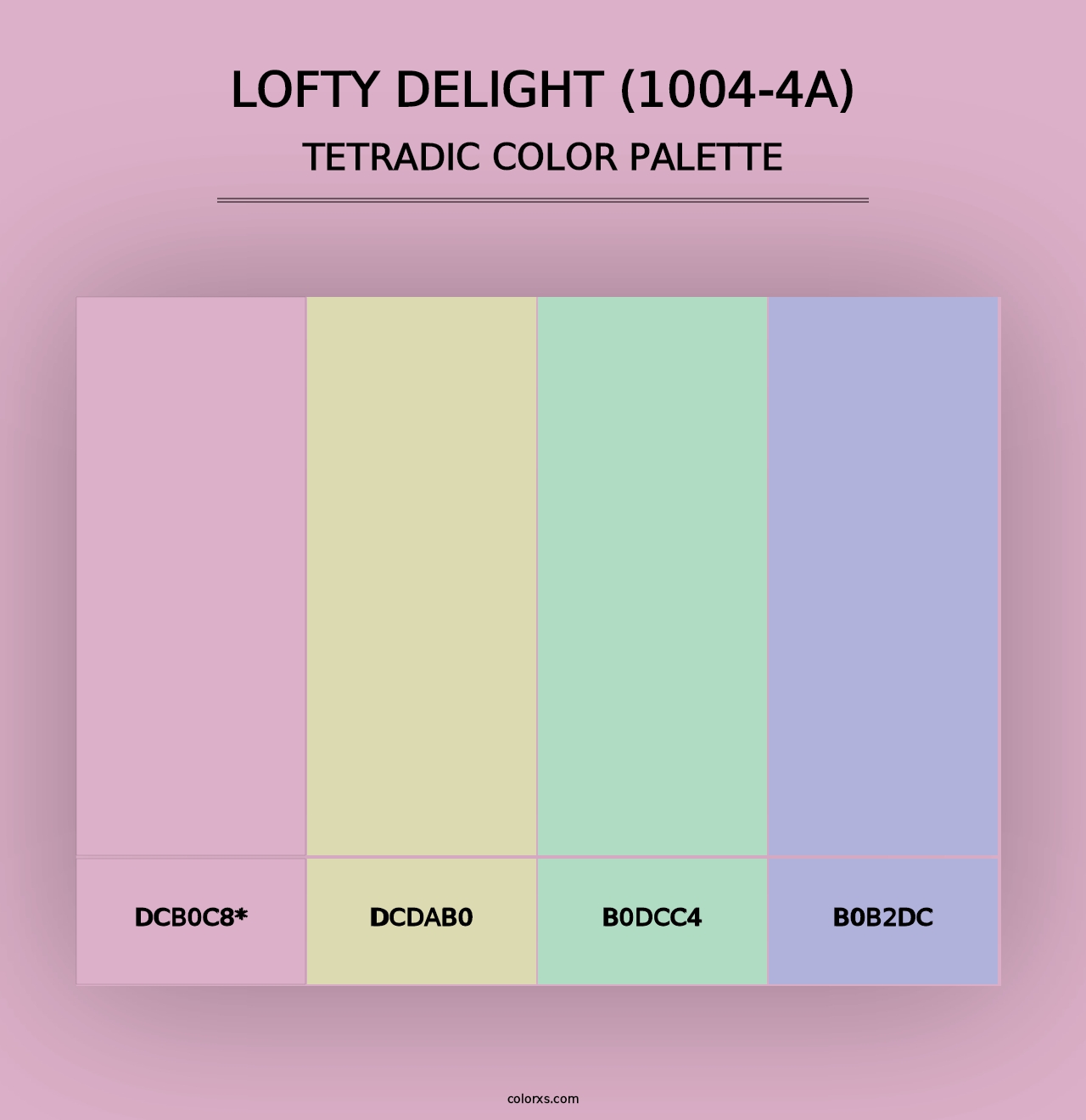 Lofty Delight (1004-4A) - Tetradic Color Palette