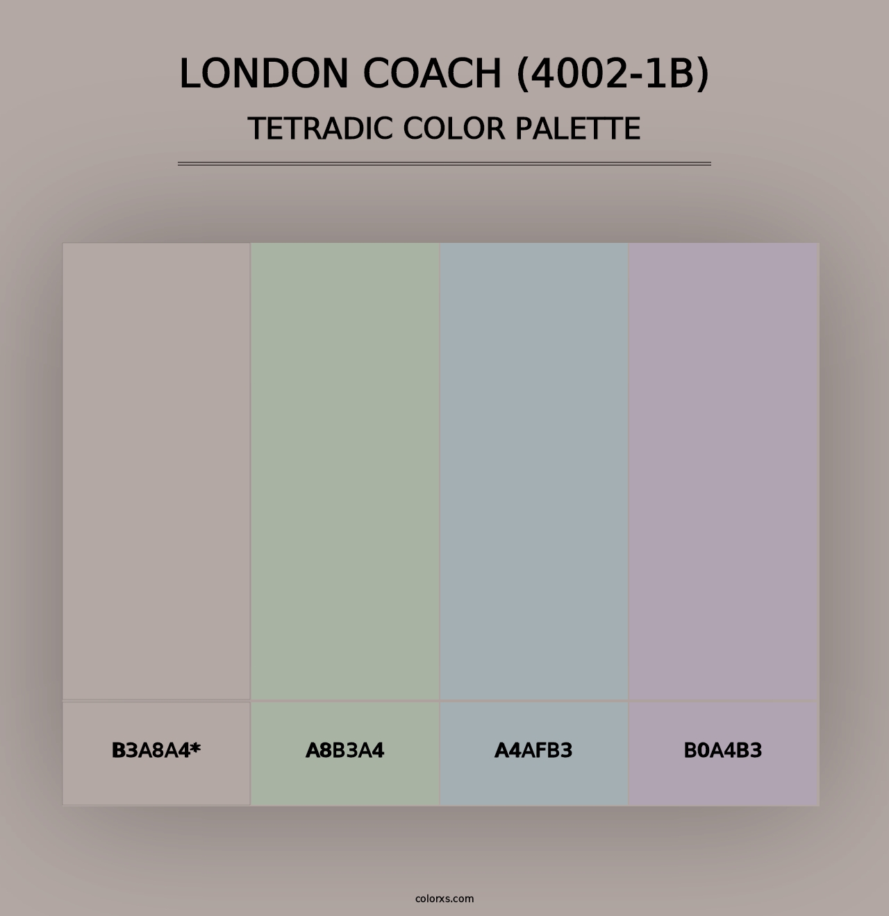 London Coach (4002-1B) - Tetradic Color Palette