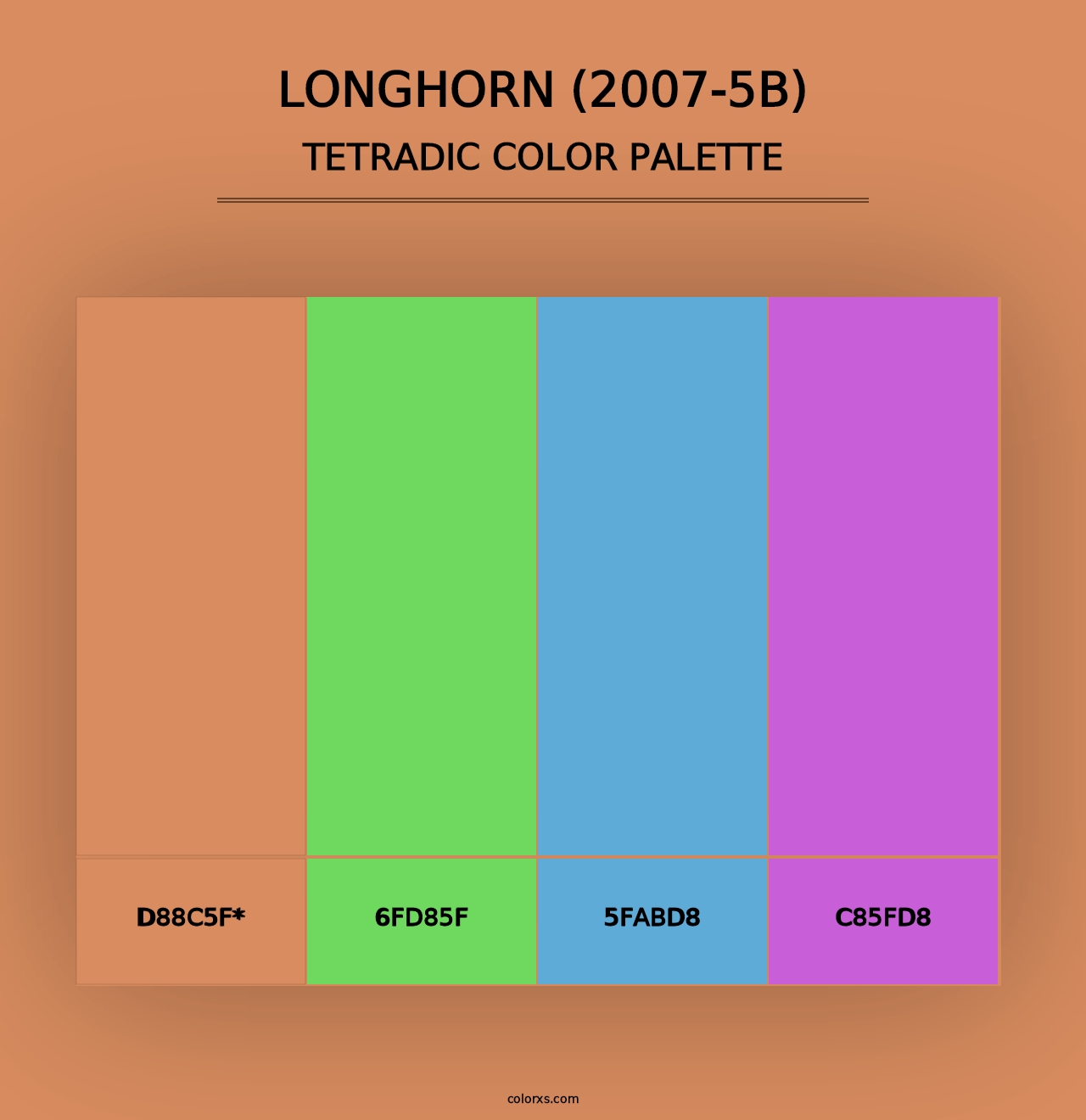 Longhorn (2007-5B) - Tetradic Color Palette