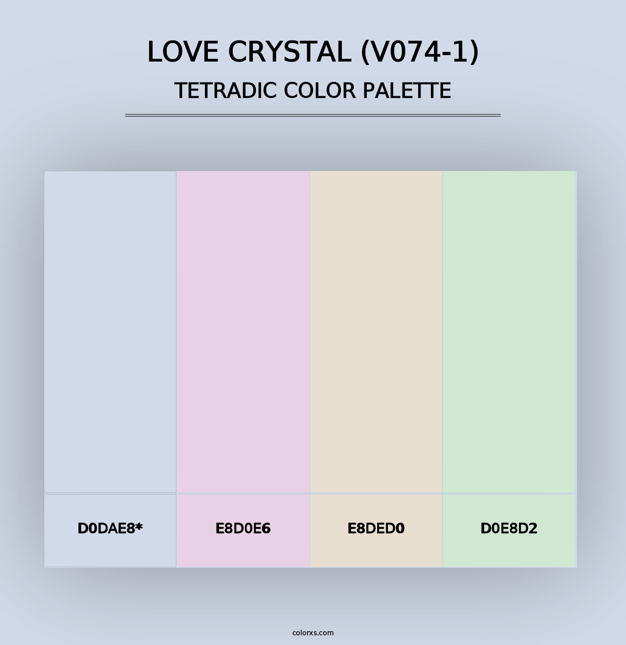 Love Crystal (V074-1) - Tetradic Color Palette