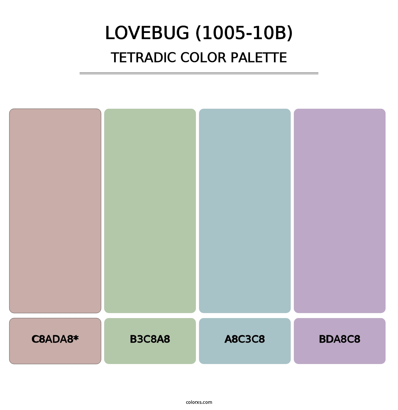 Lovebug (1005-10B) - Tetradic Color Palette