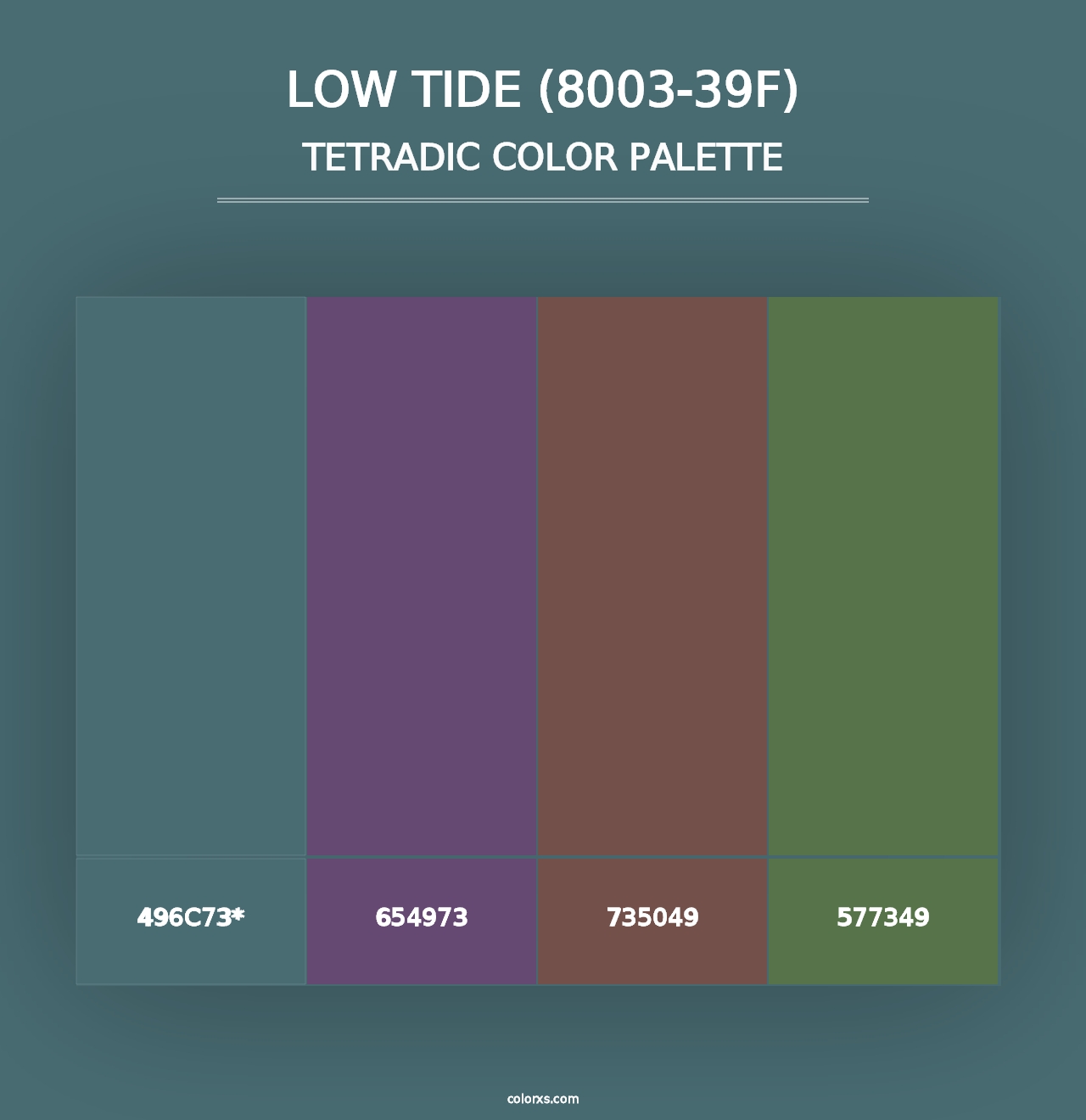 Low Tide (8003-39F) - Tetradic Color Palette