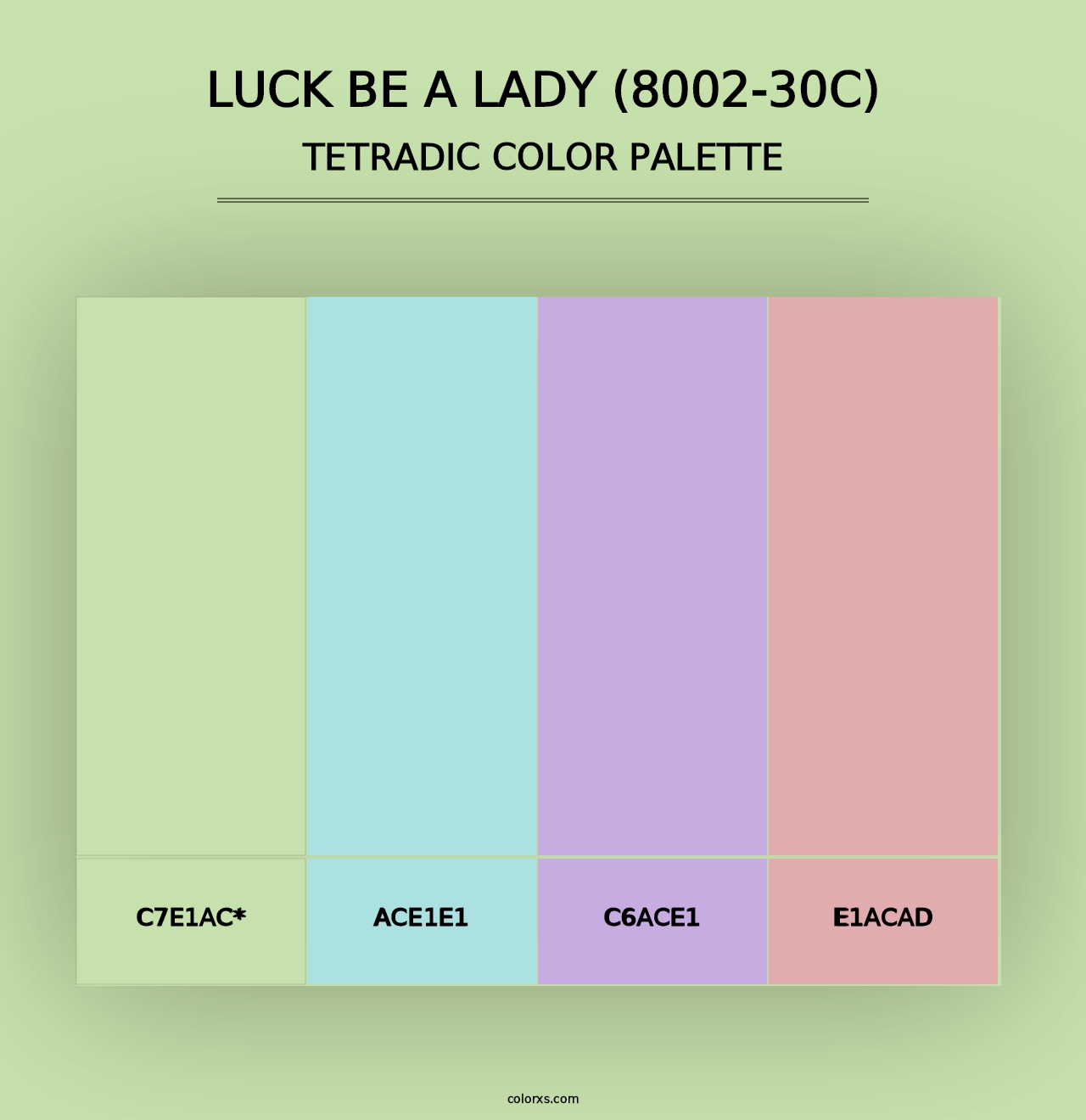 Luck Be a Lady (8002-30C) - Tetradic Color Palette