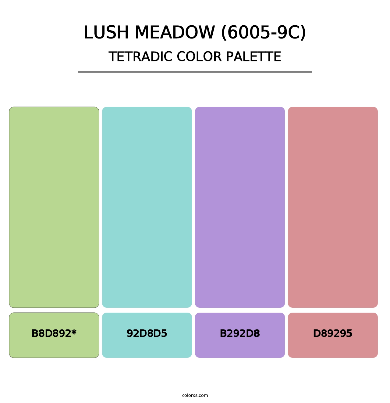 Lush Meadow (6005-9C) - Tetradic Color Palette