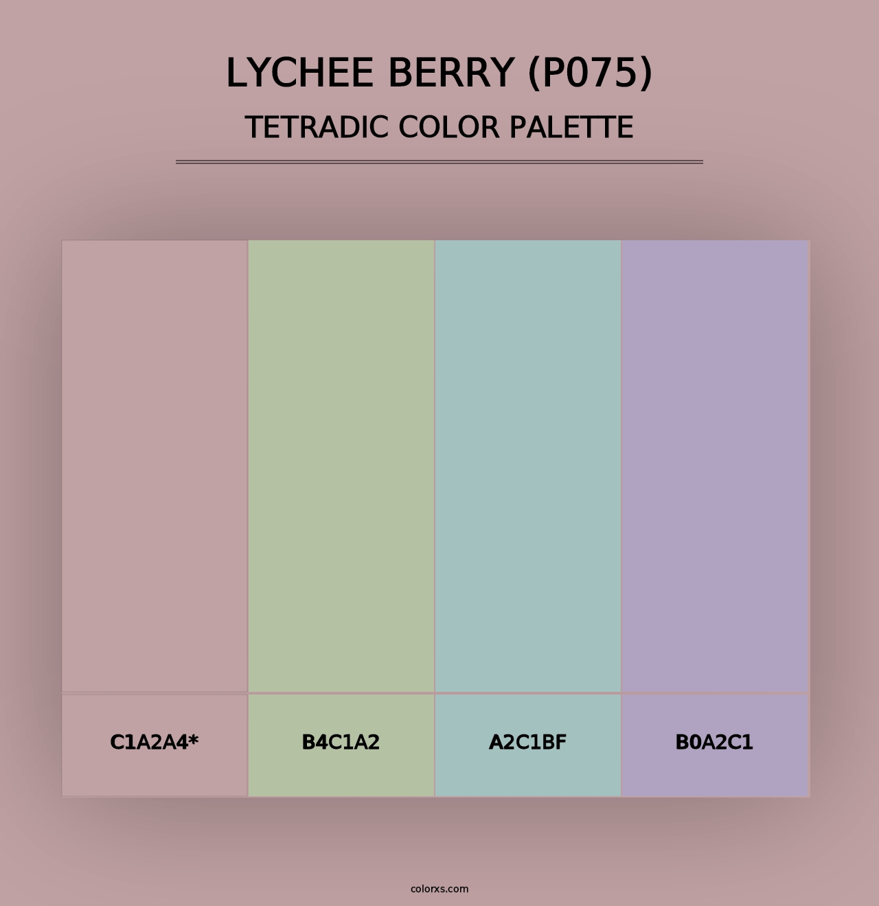 Lychee Berry (P075) - Tetradic Color Palette