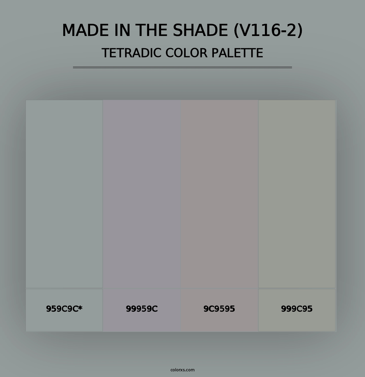 Made in the Shade (V116-2) - Tetradic Color Palette