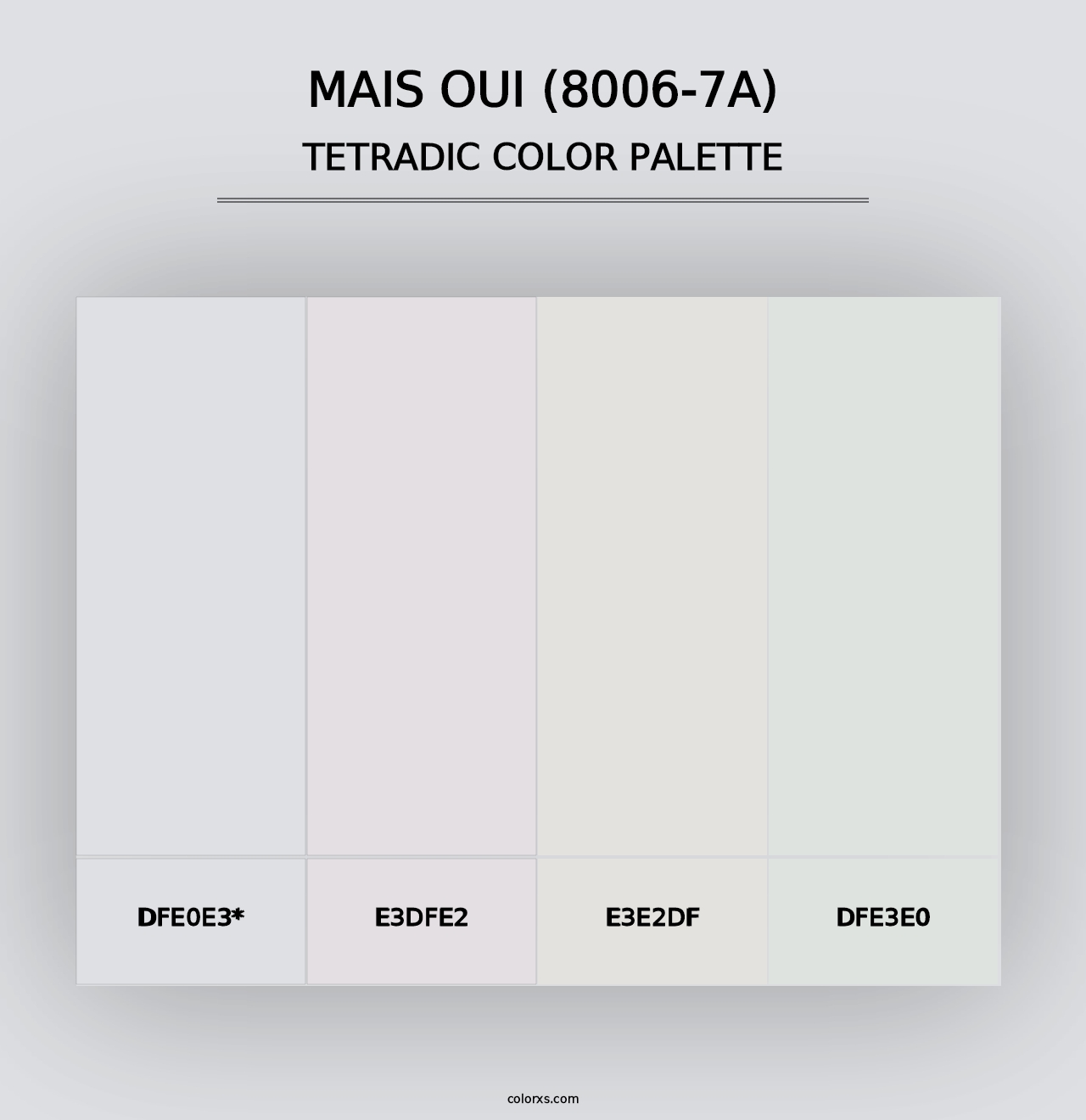 Mais Oui (8006-7A) - Tetradic Color Palette