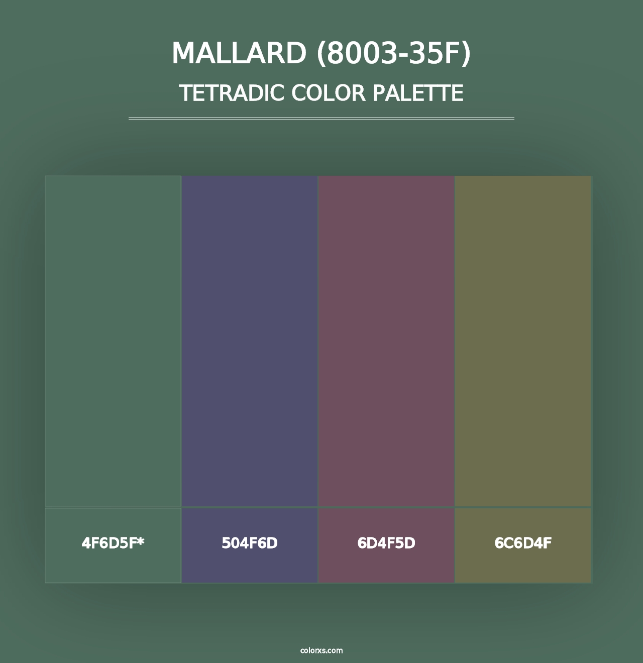 Mallard (8003-35F) - Tetradic Color Palette