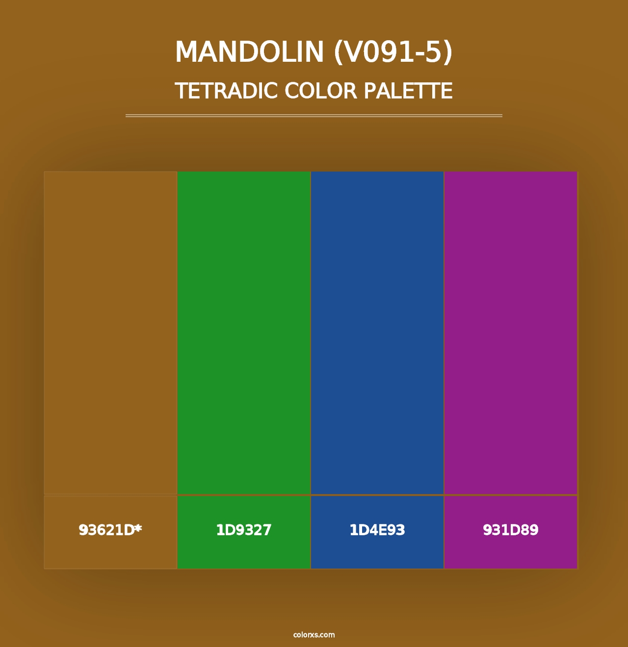 Mandolin (V091-5) - Tetradic Color Palette