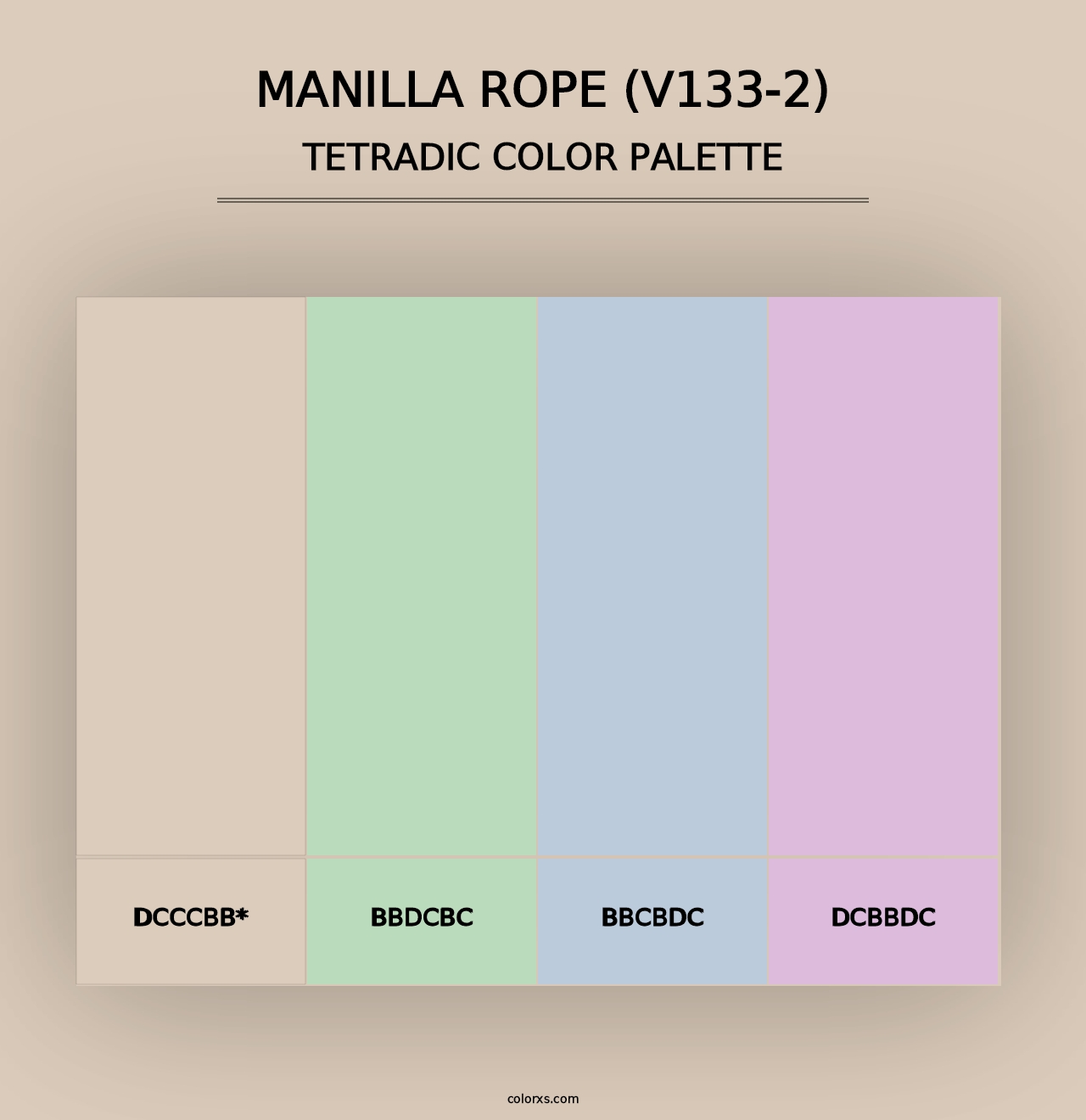 Manilla Rope (V133-2) - Tetradic Color Palette