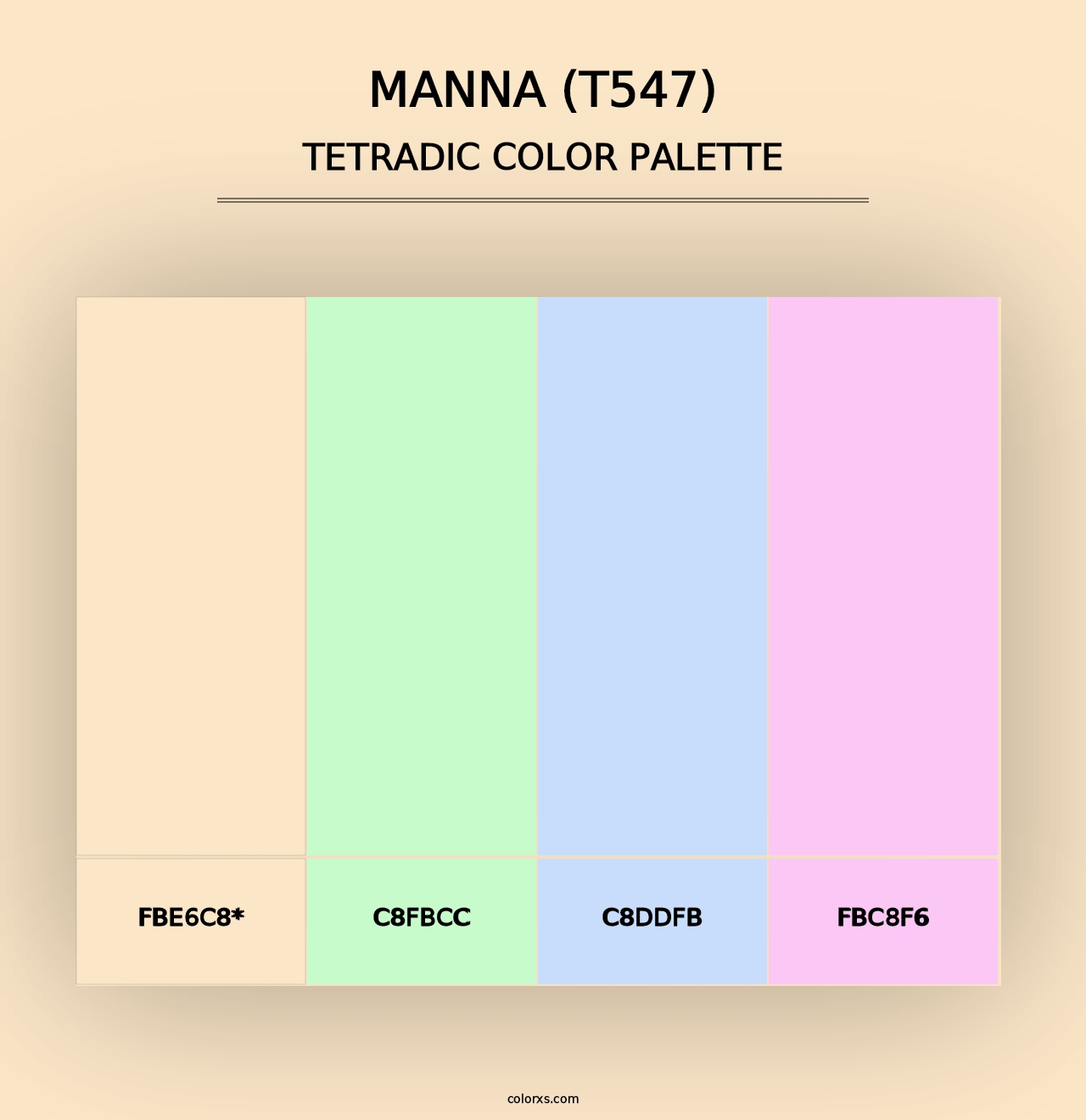 Manna (T547) - Tetradic Color Palette