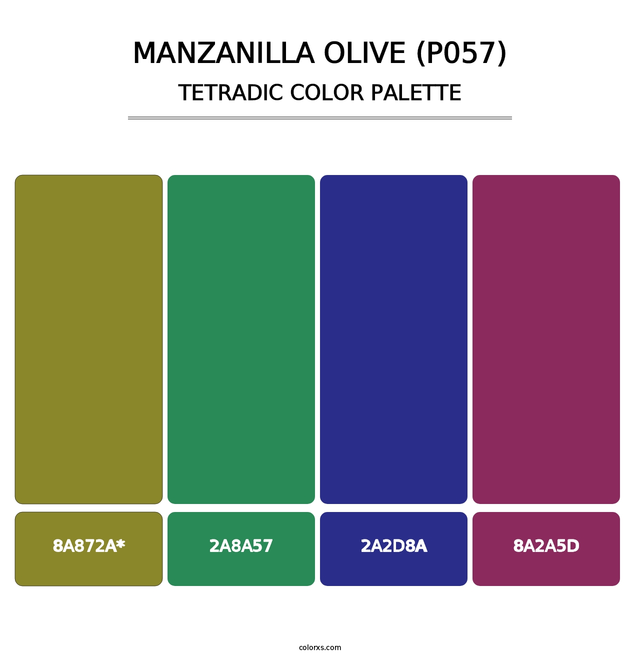 Manzanilla Olive (P057) - Tetradic Color Palette