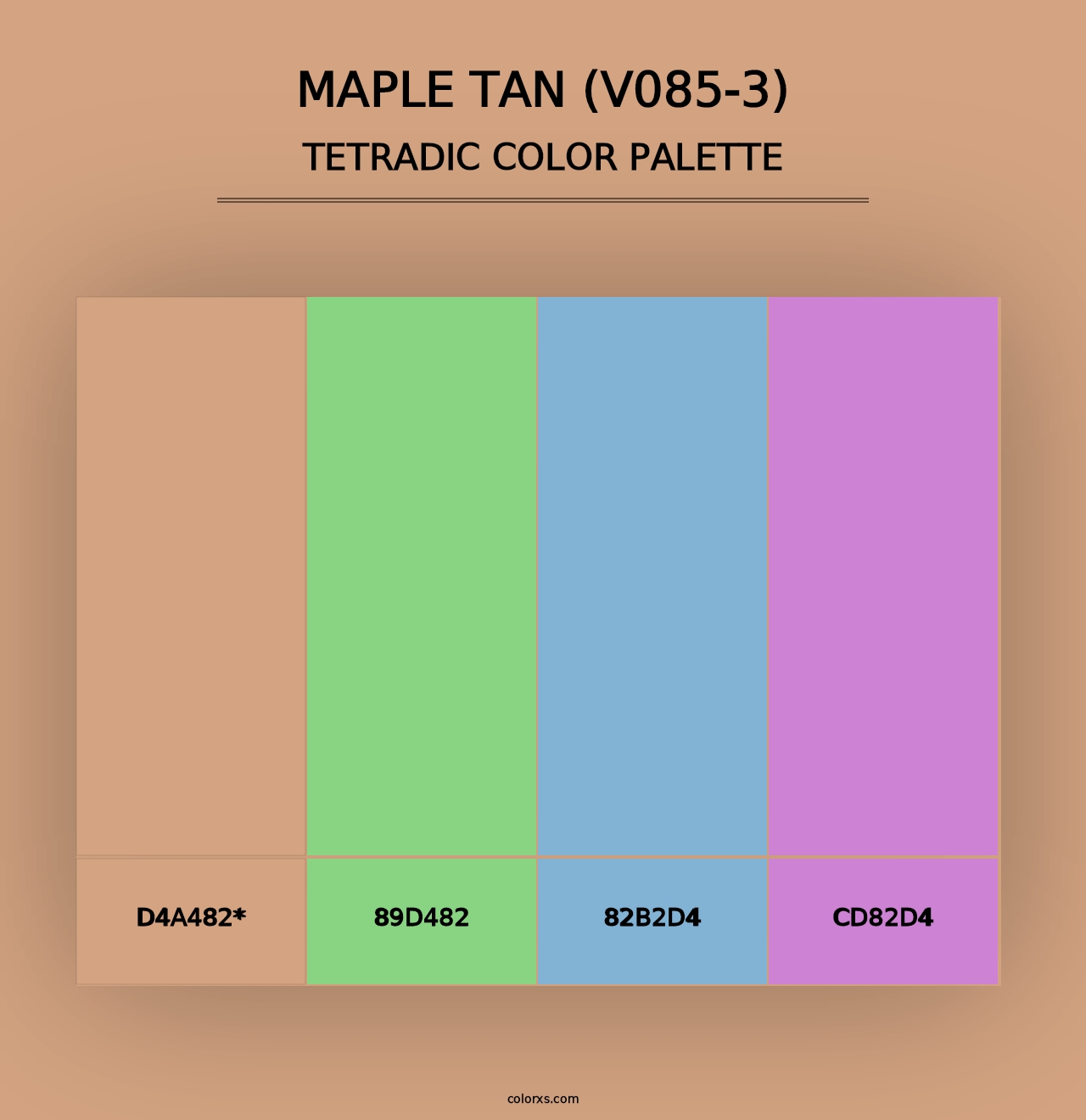 Maple Tan (V085-3) - Tetradic Color Palette