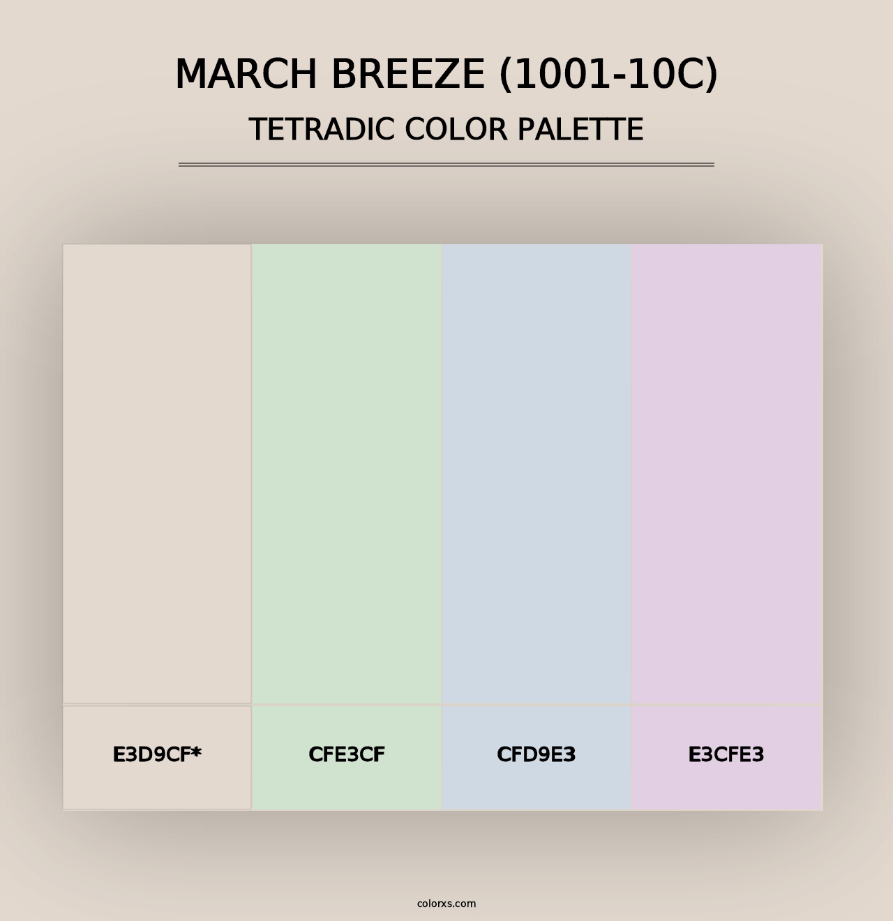 March Breeze (1001-10C) - Tetradic Color Palette