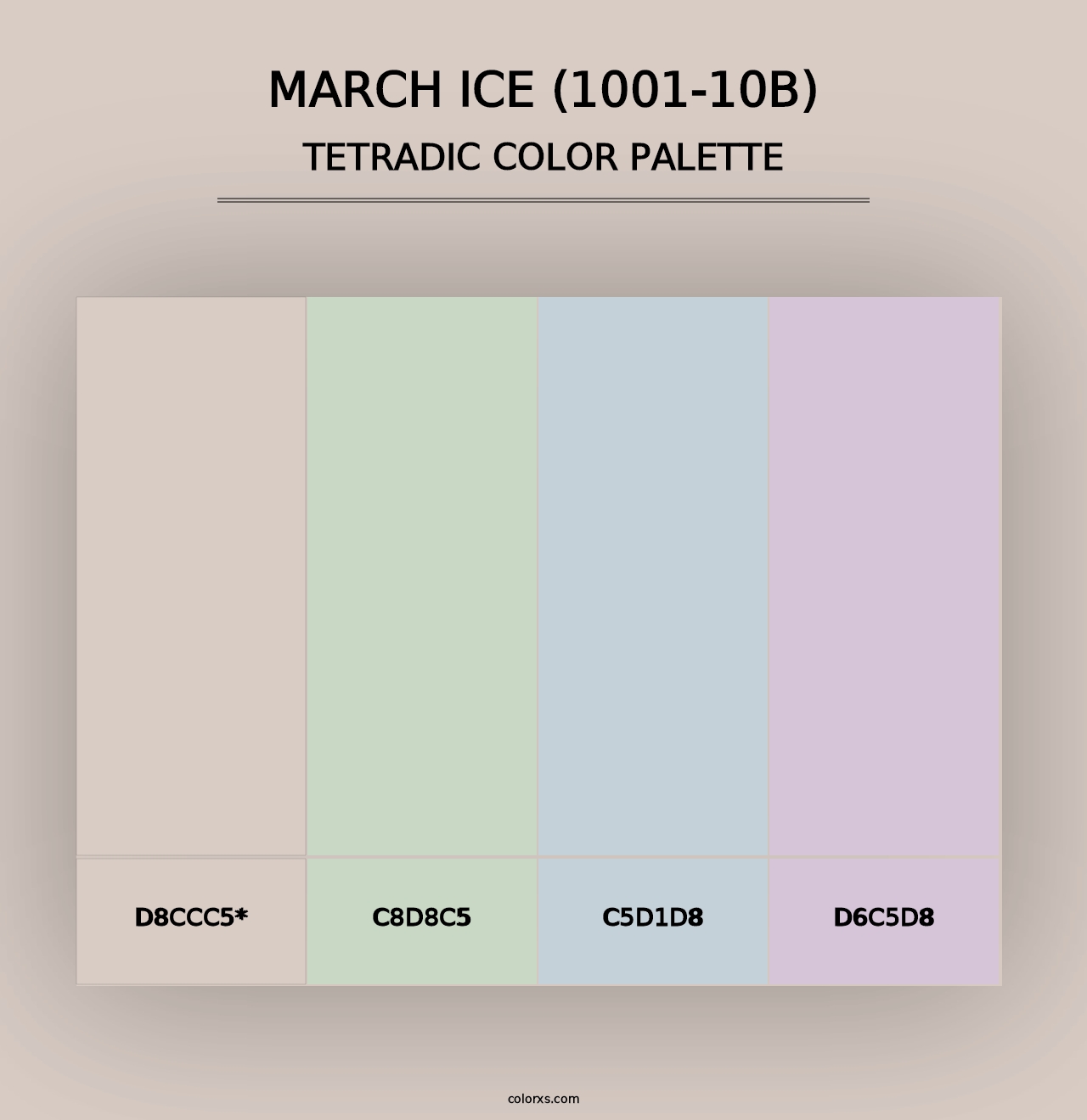 March Ice (1001-10B) - Tetradic Color Palette