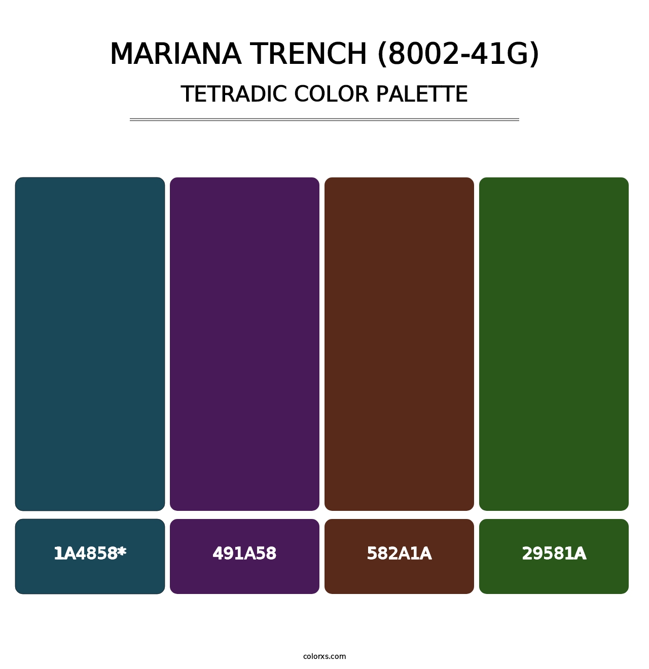 Mariana Trench (8002-41G) - Tetradic Color Palette