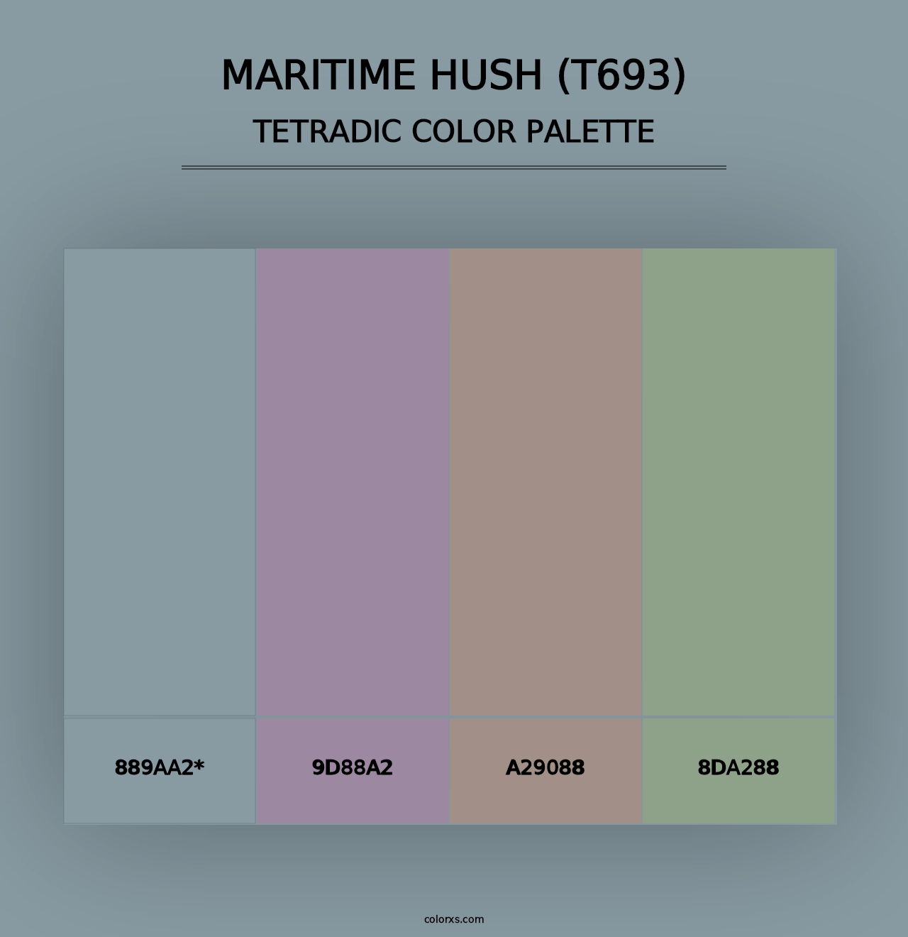 Maritime Hush (T693) - Tetradic Color Palette