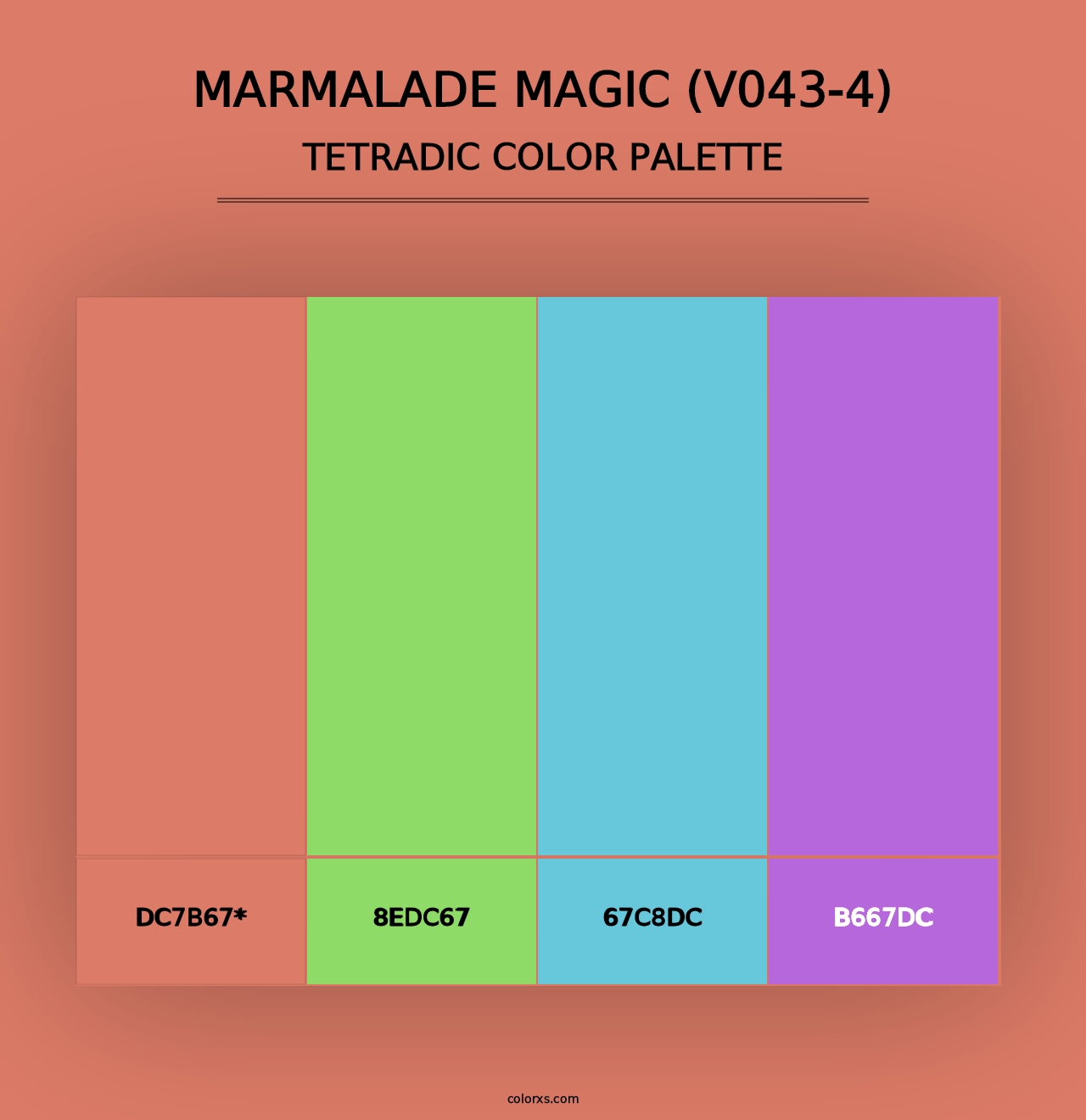 Marmalade Magic (V043-4) - Tetradic Color Palette