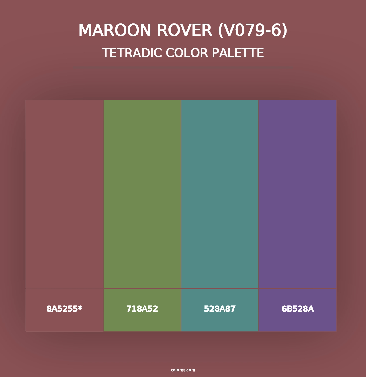 Maroon Rover (V079-6) - Tetradic Color Palette