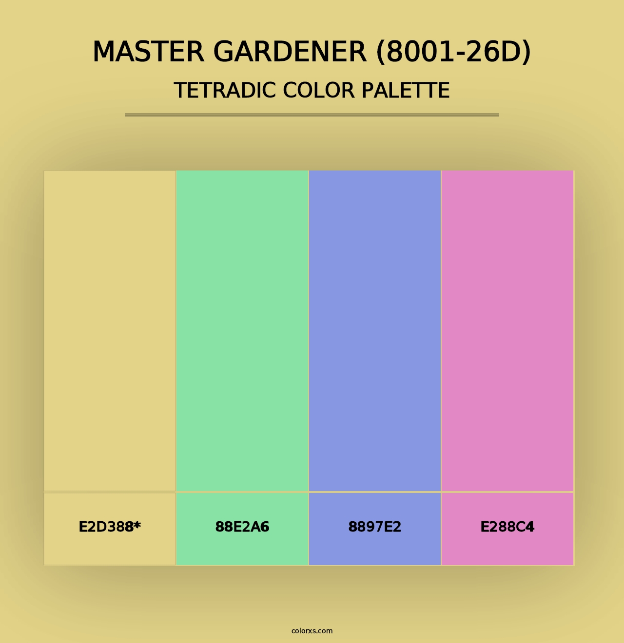 Master Gardener (8001-26D) - Tetradic Color Palette