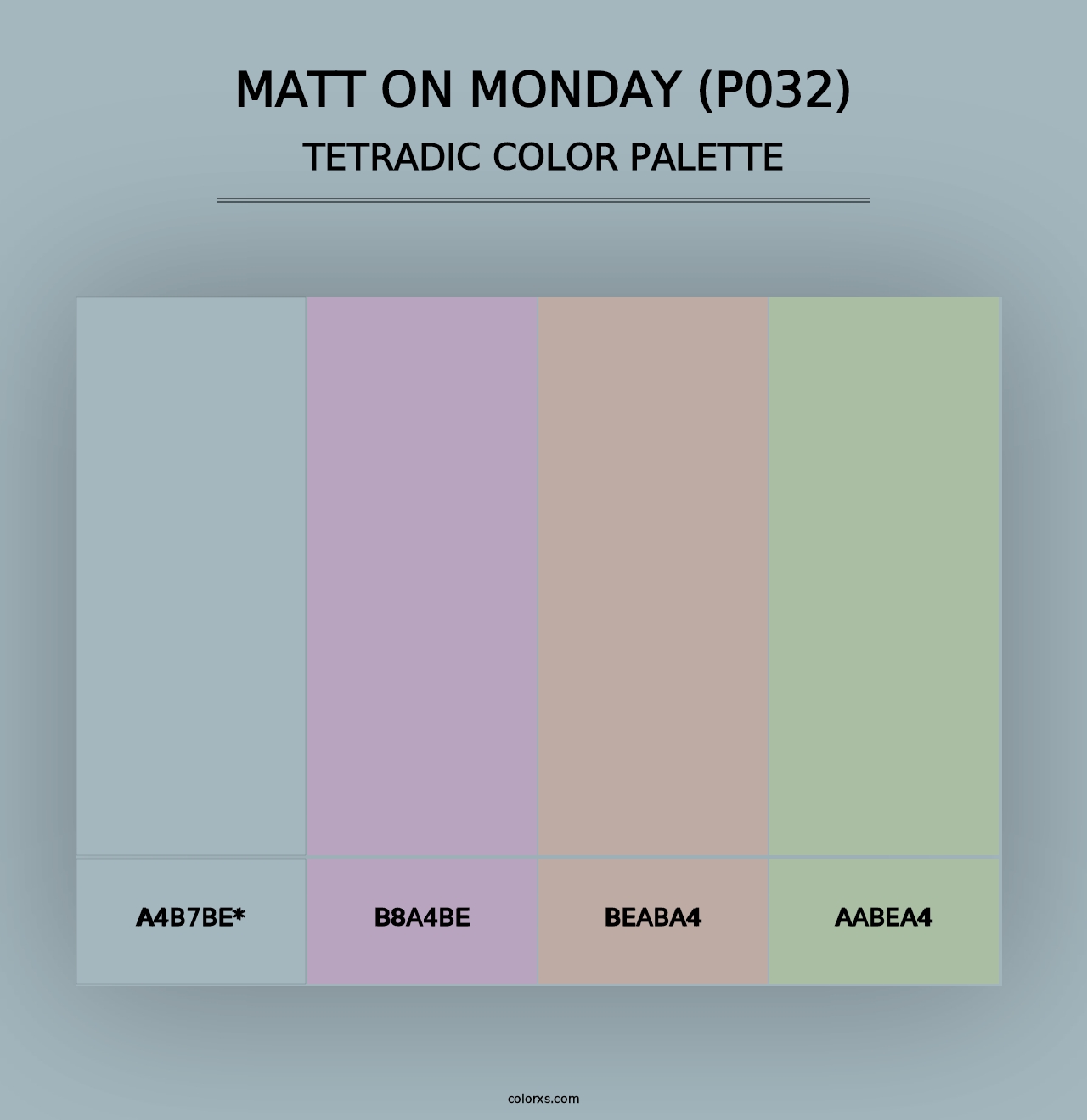 Matt on Monday (P032) - Tetradic Color Palette