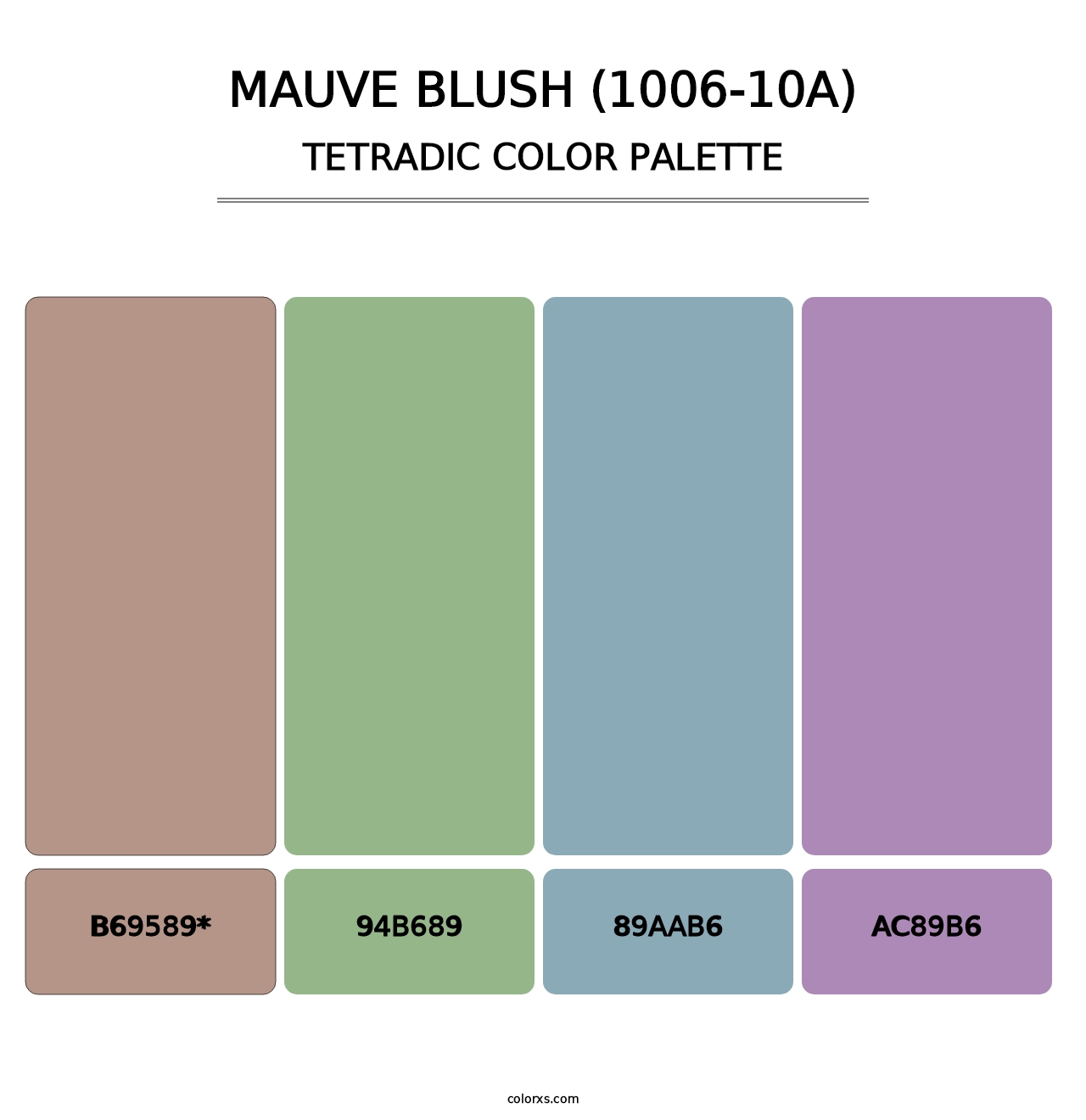 Mauve Blush (1006-10A) - Tetradic Color Palette